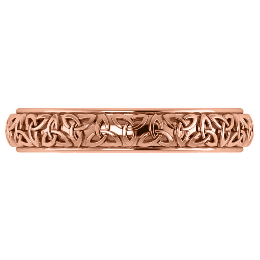 Celtic Knot Infinity Wedding Band Ring 18k Rose gold