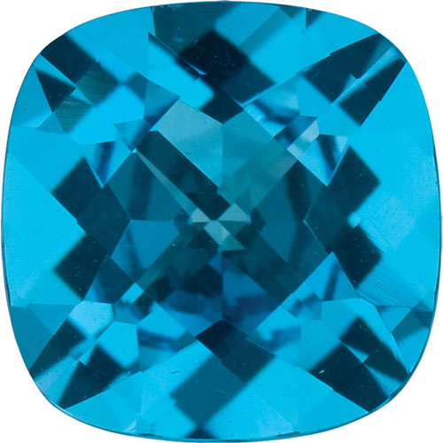 Cushion shape Natural AAA Blue Topaz Gemstone 10.5mm (5.10 ct)