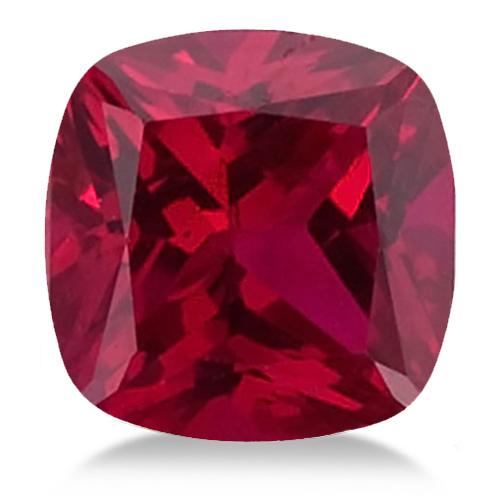 Cushion shape Lab Created AAA Ruby Gemstone 4.5mm (0.50 ct)