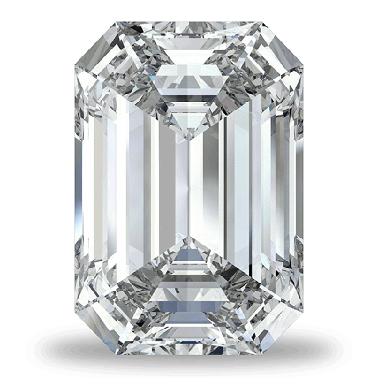 3 carat Emerald Royal Premium Heirloom Moissanite D-E color
