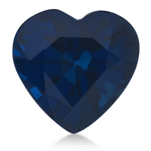 Heart shape Lab Created AAA Blue Sapphire Gemstone 5mm (0.65 ct)