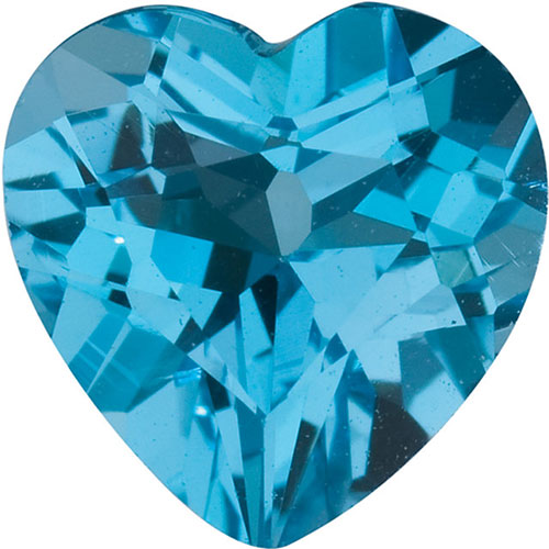 Heart shape Natural AAA Blue Topaz Gemstone 7.5mm (1.90 ct)