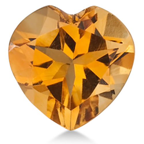 Heart shape Natural AAA Citrine Gemstone 9mm (3.50 ct)