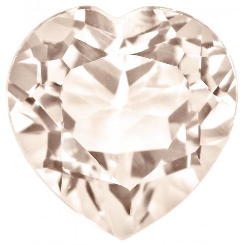 Heart shape Natural AAA Morganite Gemstone 6.5mm (1.35 ct)