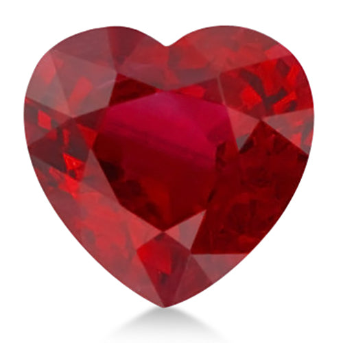 Heart shape Lab Created AAA Ruby Gemstone 5.5mm (0.80 ct)