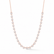 Interval Lab Diamond Tennis Necklace 14K Rose Gold 1.00ct