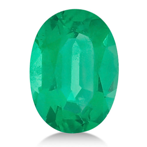 Oval shape Lab Created AAA Emerald Gemstone 12x10mm (5 ct)