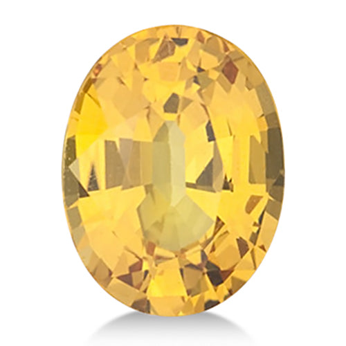 Oval shape Natural AAA Yellow Sapphire Gemstone 6x4mm (0.70 ct)