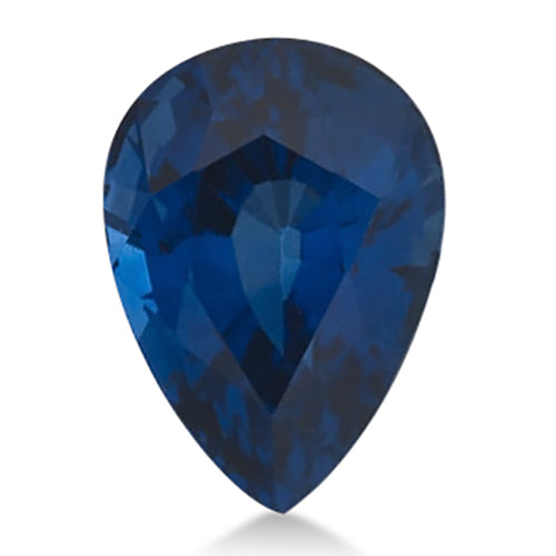 Pear shape Lab Created AAA Blue Sapphire Gemstone 5x4mm (0.45 ct)