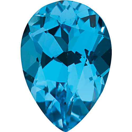 Pear shape Natural AAA Blue Topaz Gemstone 9x7mm (2.15 ct)