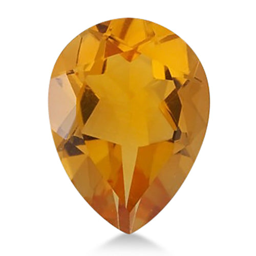 Pear shape Natural AAA Citrine Gemstone 5x4mm (0.45 ct)