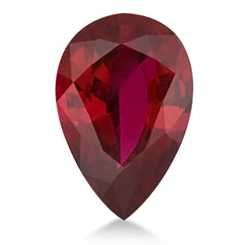 Pear shape Lab Created AAA Ruby Gemstone 8x6mm (1.50 ct)