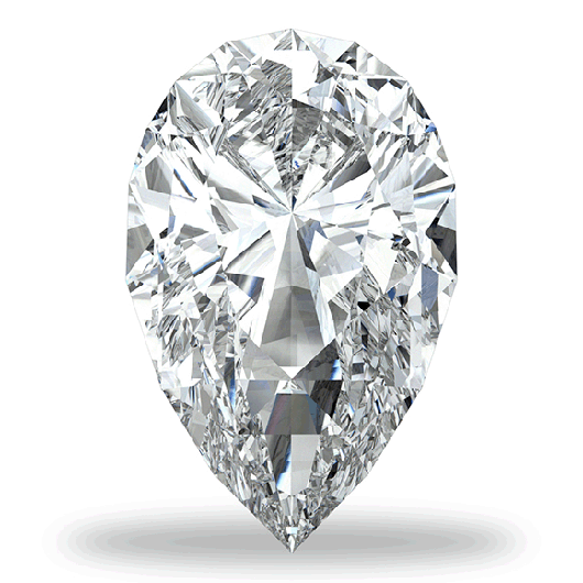 3 carat Pear Royal Premium Heirloom Moissanite D-E color