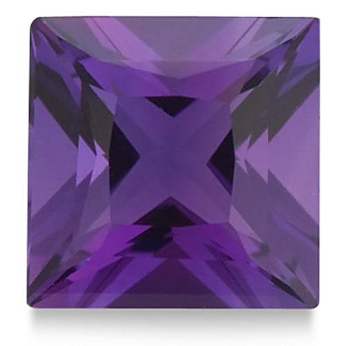 Princess shape Natural AAA Amethyst Gemstone 12mm (10.35 ct)