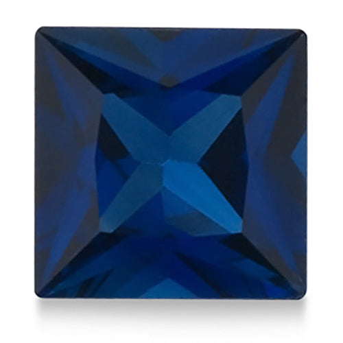 Princess shape Natural AAA Blue Sapphire Gemstone 8mm (2.90 ct)