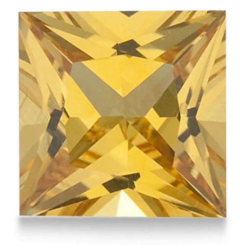 Princess shape Natural AAA Yellow Sapphire Gemstone 5.5mm (1 ct)