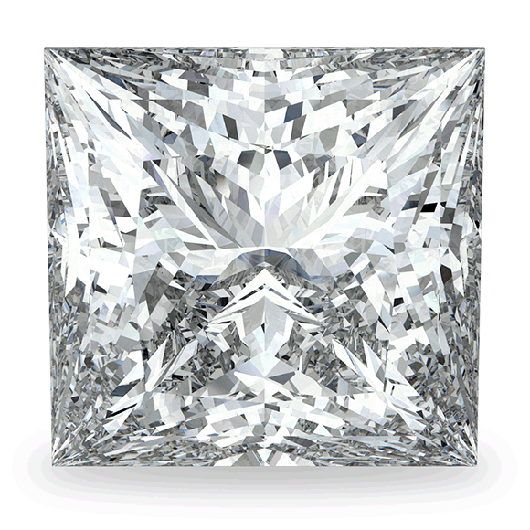 2.75 carat Princess Royal Premium Heirloom Moissanite D-E color