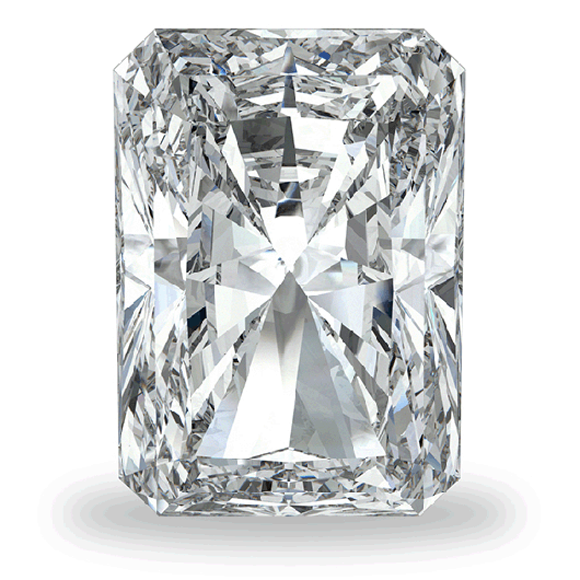 2.50 carat Radiant Royal Premium Heirloom Moissanite D-E color