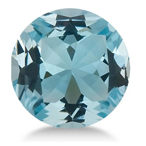 Round shape Natural AAA Aquamarine Gemstone 5.5mm (0.60 ct)
