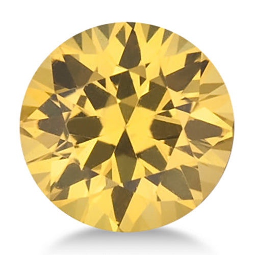 Round shape Natural AAA Yellow Sapphire Gemstone 5.5mm (0.55 ct)