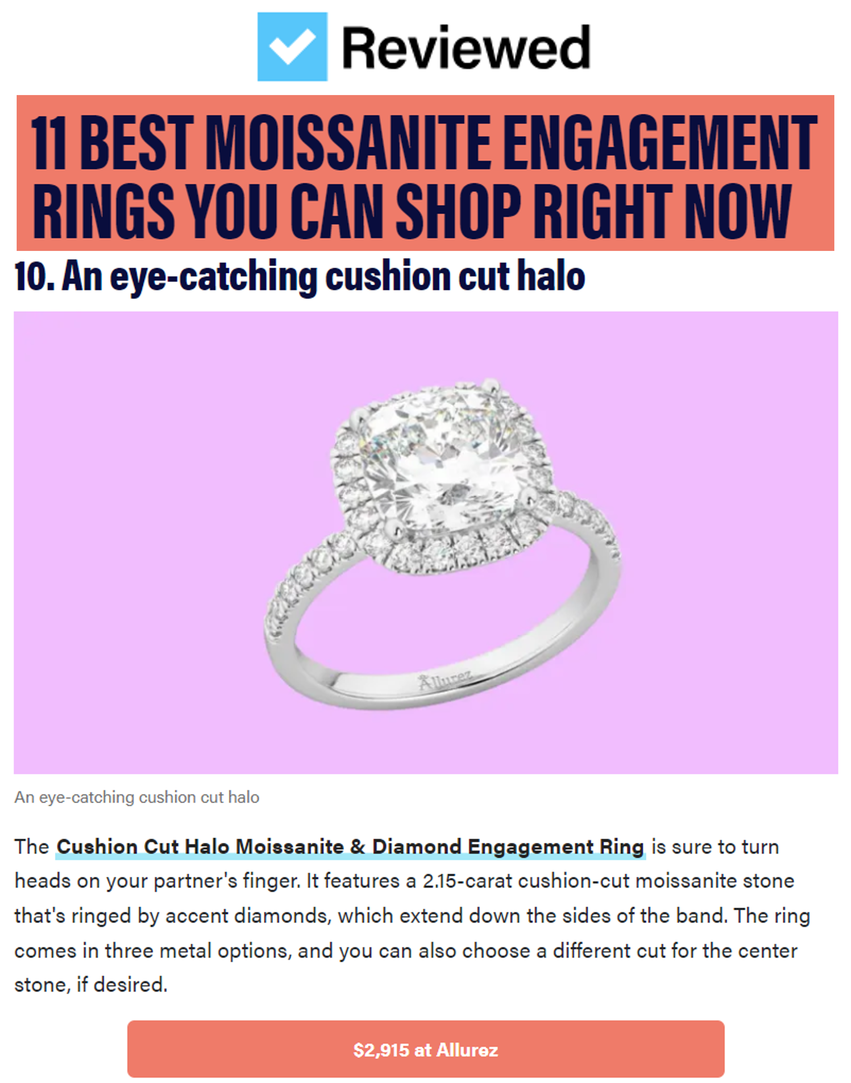 11 BEST MOISSANITE ENGAGEMENT RINGS YOU CAN SHOP RIGHT NOW