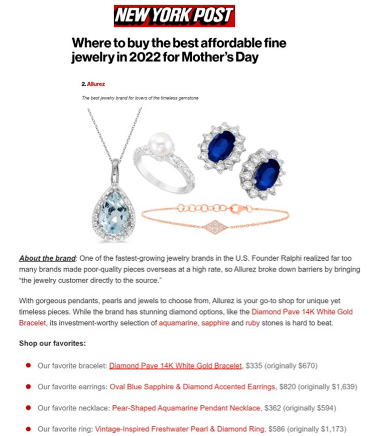 Buy the best affordable fine jewelry in 2022 for Mother's Day