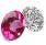pink topaz diamond cluster