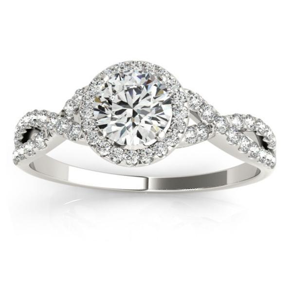 Monogram Infini Engagement Ring, White Gold and Diamond