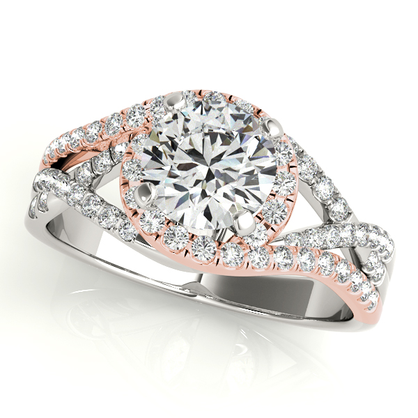 Two tone rose gold engagement rings sales