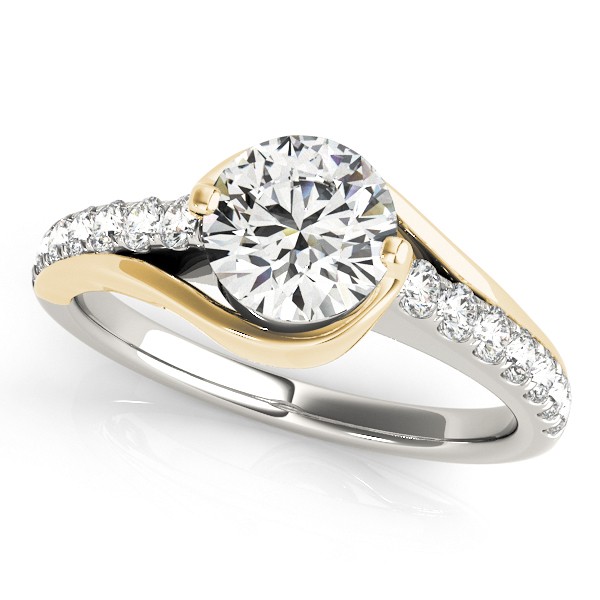 two tone engagement rings