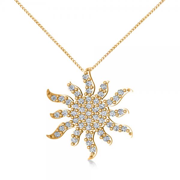 Diamond Starburst Sun Pendant Necklace 14k Yellow Gold 0 49ct - Sun Pendant Necklace Gold Diamond Starburst Sun Pendant Necklace 14k Yellow Gold 0 49ct - Sun Pendant Necklace Gold