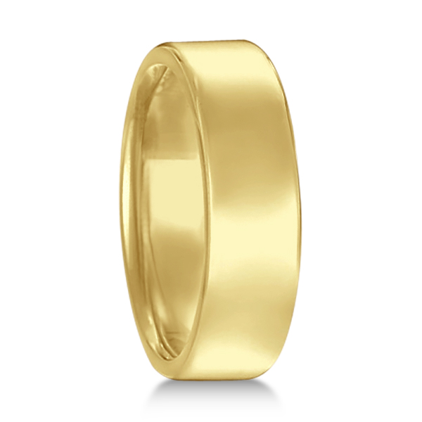 Euro Dome Comfort Fit Wedding Ring Men S Band 14k Yellow Gold 6mm