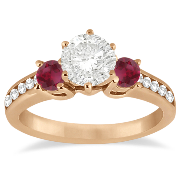 three stone ruby ring