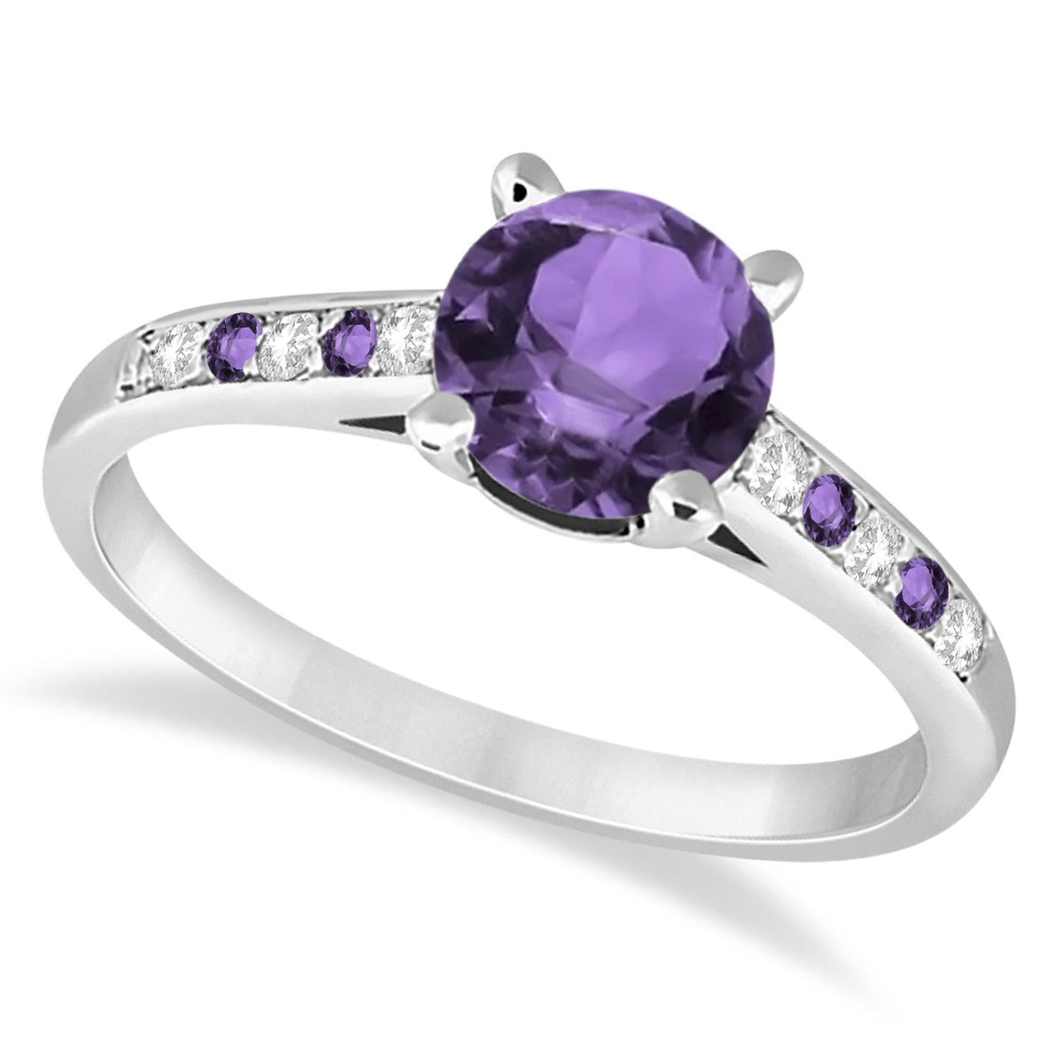 amethyst engagement rings white gold amethyst engagement rings white gold