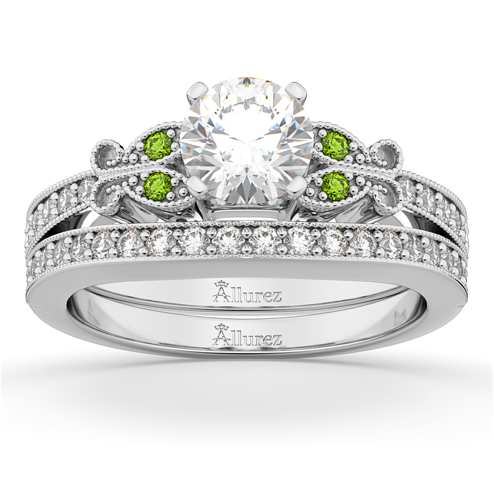 Peridot bridal set discount