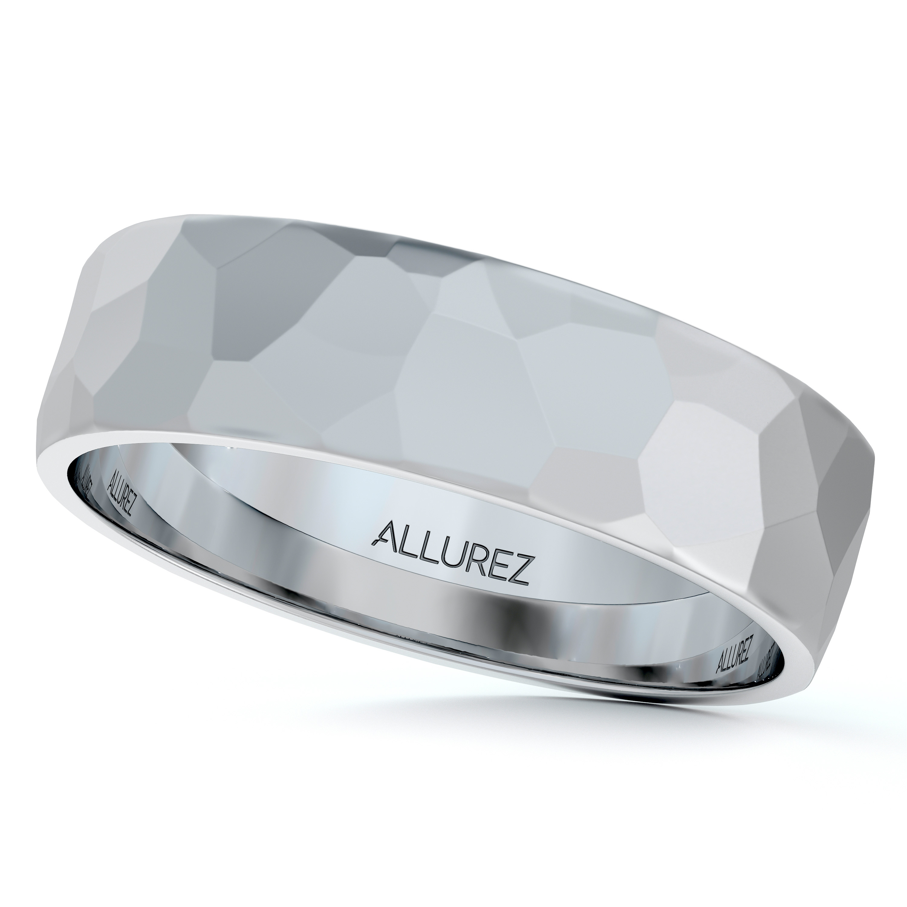 Men S Hammered Finished Carved Band Wedding Ring Palladium 5mm Men S Hammered Finished Carved Band Wedding Ring Palladium