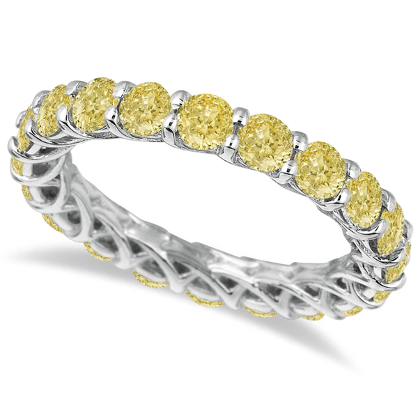 Yellow Canary Diamond Eternity Ring Band 14k White Gold 3 50ct Ir597 Fancy Yellow Canary Diamond Eternity Ring Band 14k White Gold 3 50ct