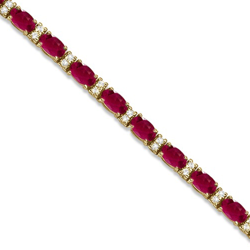 Diamond Oval Cut Ruby Tennis Bracelet 14k Yellow Gold 9 25ct Cbb145 Diamond Oval Cut Ruby Tennis Bracelet 14k Yellow Gold