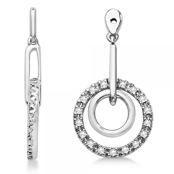 Diamond Accented Dangle Earring Jackets 14k White Gold 0 25ct Diamond Accented Dangle Earring Jackets In 14k White Gold 0 25ct