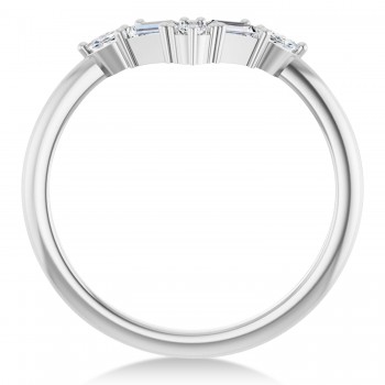 Natural Diamond V Bar Multi-Stone Ring 14K White Gold (0.25ct)