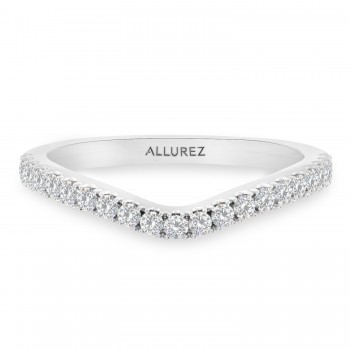 Round Lab Diamond Wedding Ring Band 14K White Gold (0.33ct)