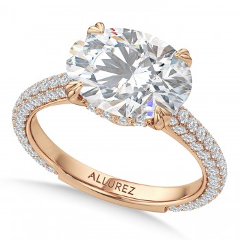 East-West Oval Lab Diamond Bridal Set 14K Rose Gold (4.77ct)