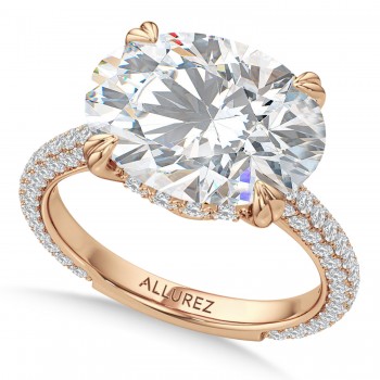 East-West Oval Lab Diamond Bridal Set 14K Rose Gold (9.77ct)