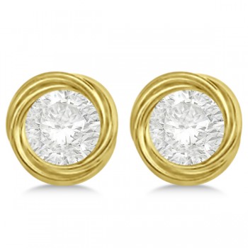 Twisted Rope Earring Jackets for Studs up to 10.50mm 14K Yellow Gold