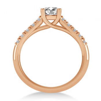 Lab Grown Diamond Accented Pre-Set Engagement Ring 14k Rose Gold (1.05ct)