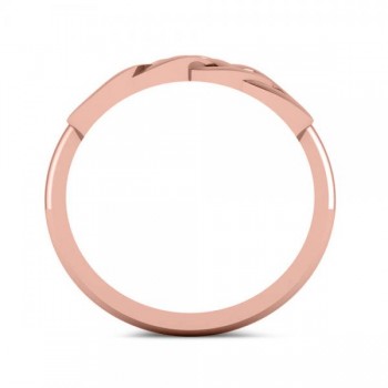 Double Infinity Fashion Ring in Plain Metal 14k Rose Gold