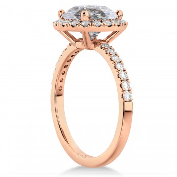 Halo Salt & Pepper & White Diamond Engagement Ring 18K Rose Gold (2.50ct)