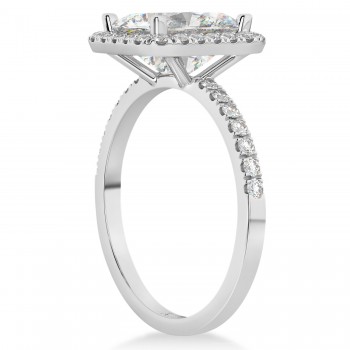 Emerald Cut Diamond Engagement 14k White Gold (3.32 ct)