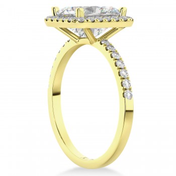 Lab Moissanite & Diamond Engagement 14k Yellow Gold (3.32 ct)