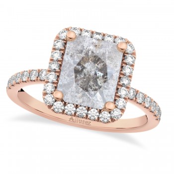 Salt & Pepper Lab Grown Diamond Engagement 14k Rose Gold (3.32 ct)